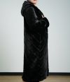 Шуба из синтетического меха с ромбовидным узором