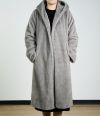 Пальто с капюшоном из искусственного меха